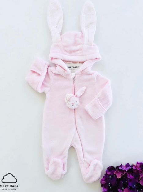 Picture of Wellsoft Rabbit Ear Overalls (3-6) Months