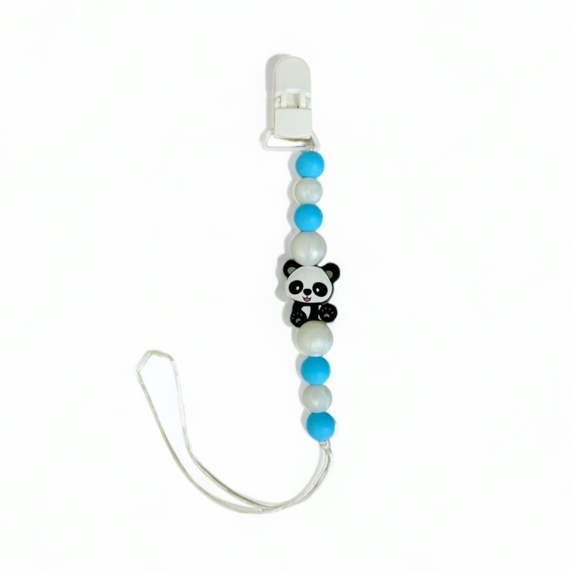 Picture of Blue bear Pacifier clip