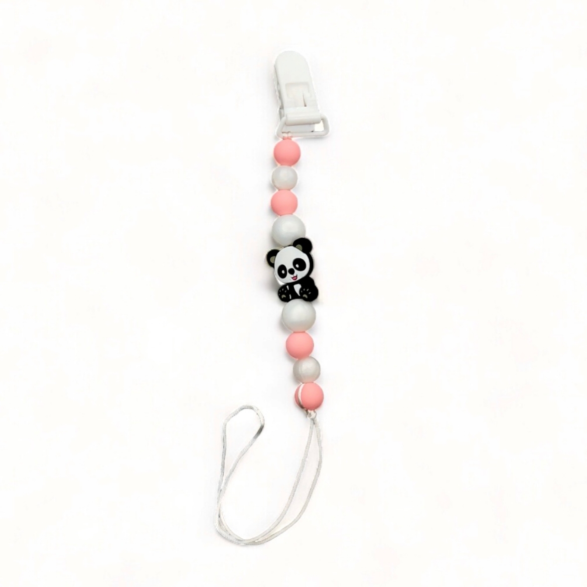 Picture of Pink Bear Pacifier Clip