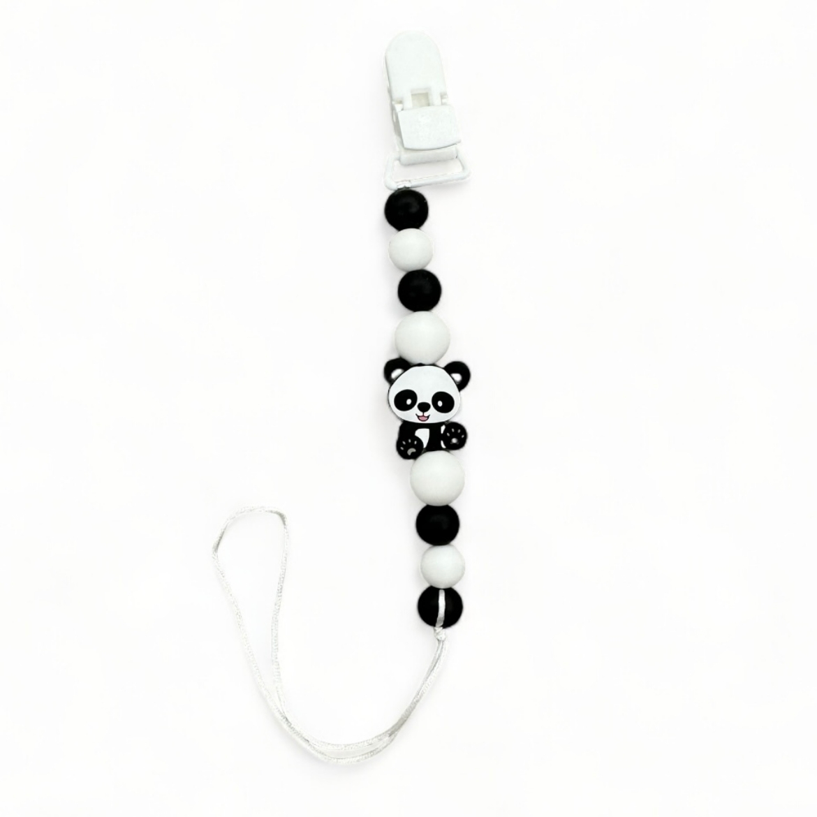 Picture of Black bear pacifier clip